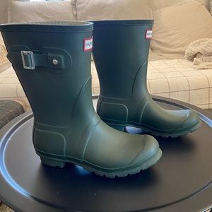 Hunter Original Short Rain Boots-Green